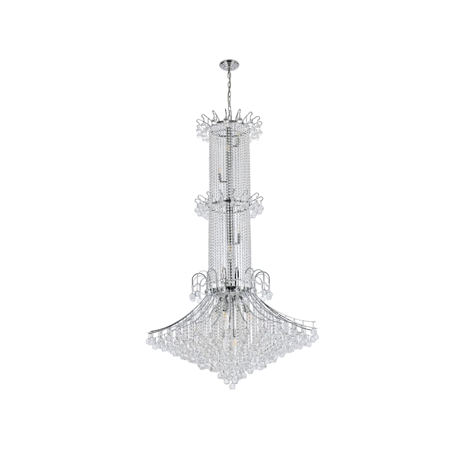 Elegant Lighting Toureg 20 Light 44" Wide Crystal Chandelier with Clear Royal Cut Crystals