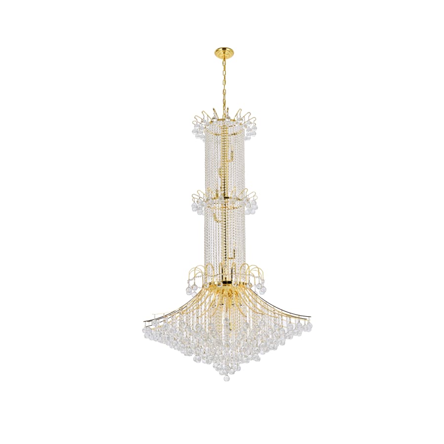Elegant Lighting Toureg 20 Light 44" Wide Crystal Chandelier with Clear Royal Cut Crystals