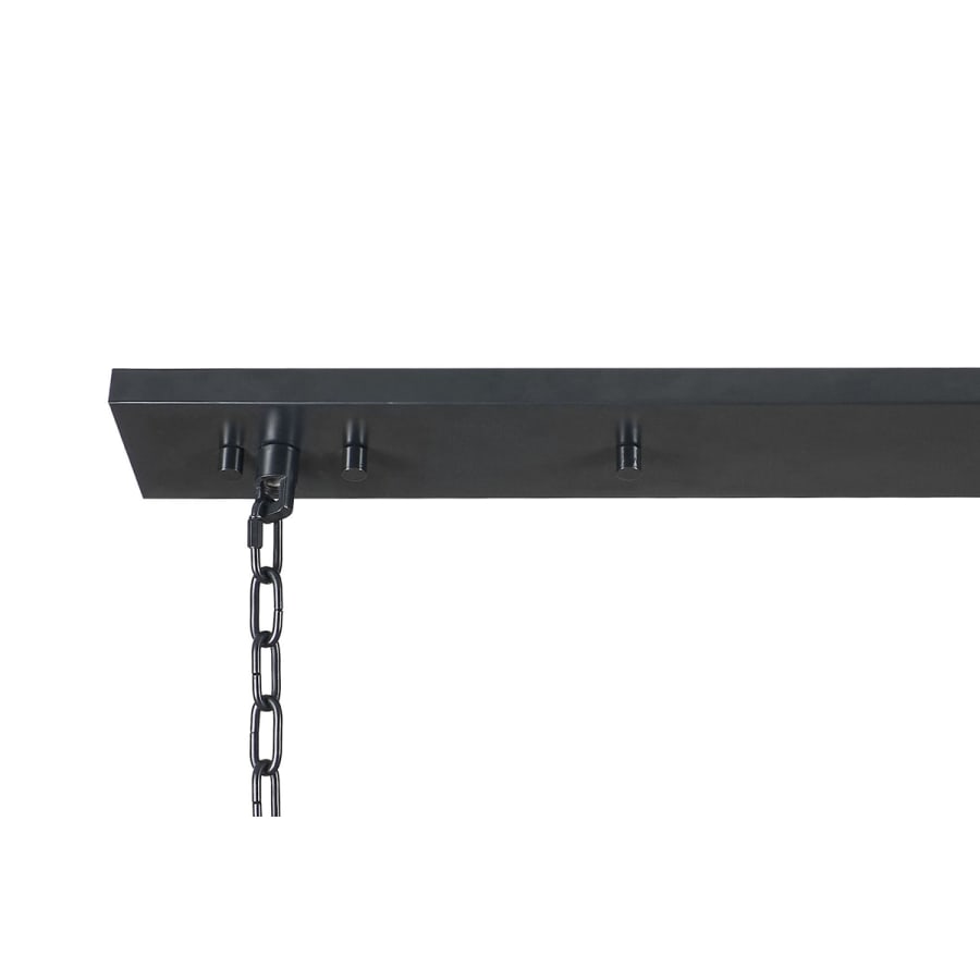 Elegant Lighting Monaco 18 Light 62" Linear Style Chandelier with Emerald Cut Glass Panels