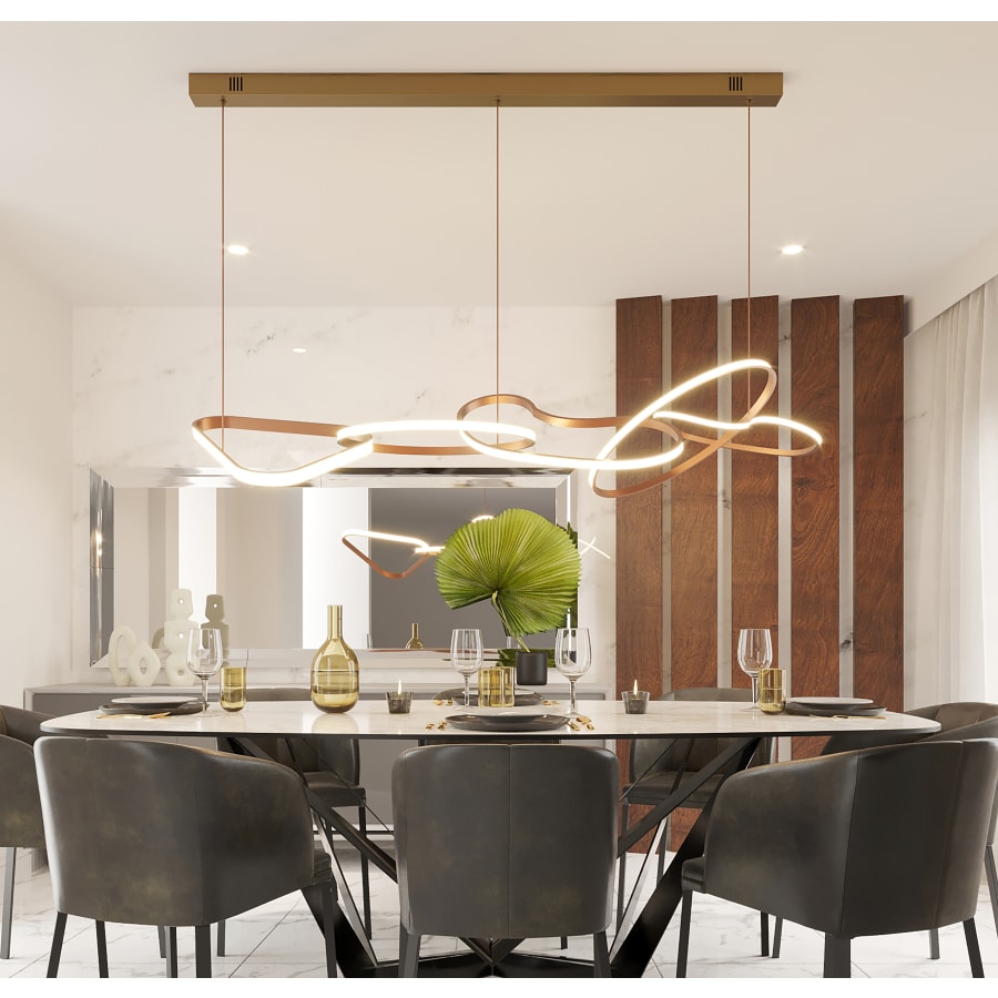 ET2 Unity 55" Wide LED Abstract Chandelier