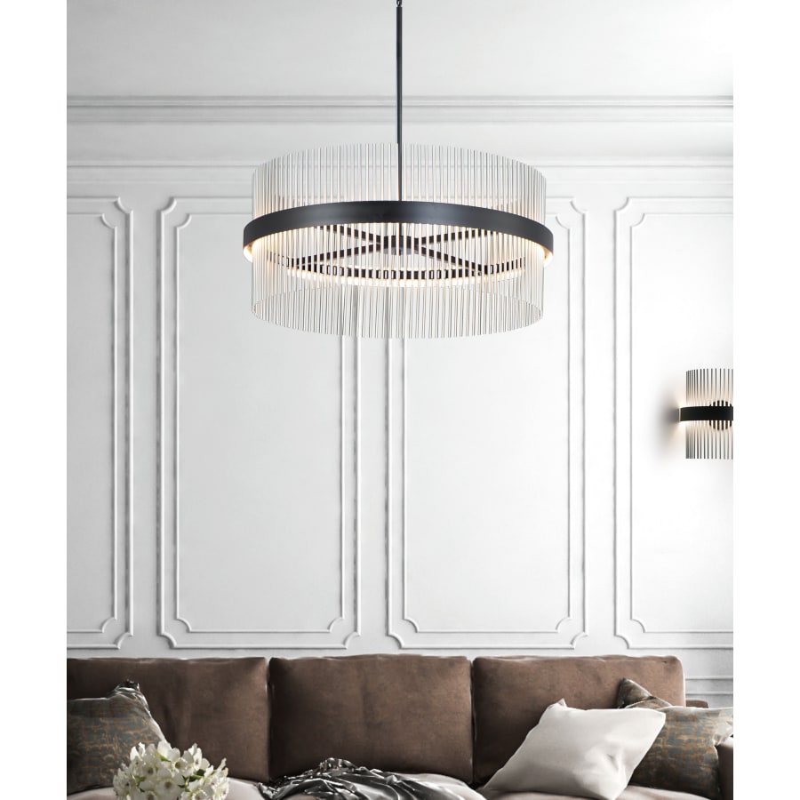 ET2 Chimes 34" Wide LED Drum Chandelier