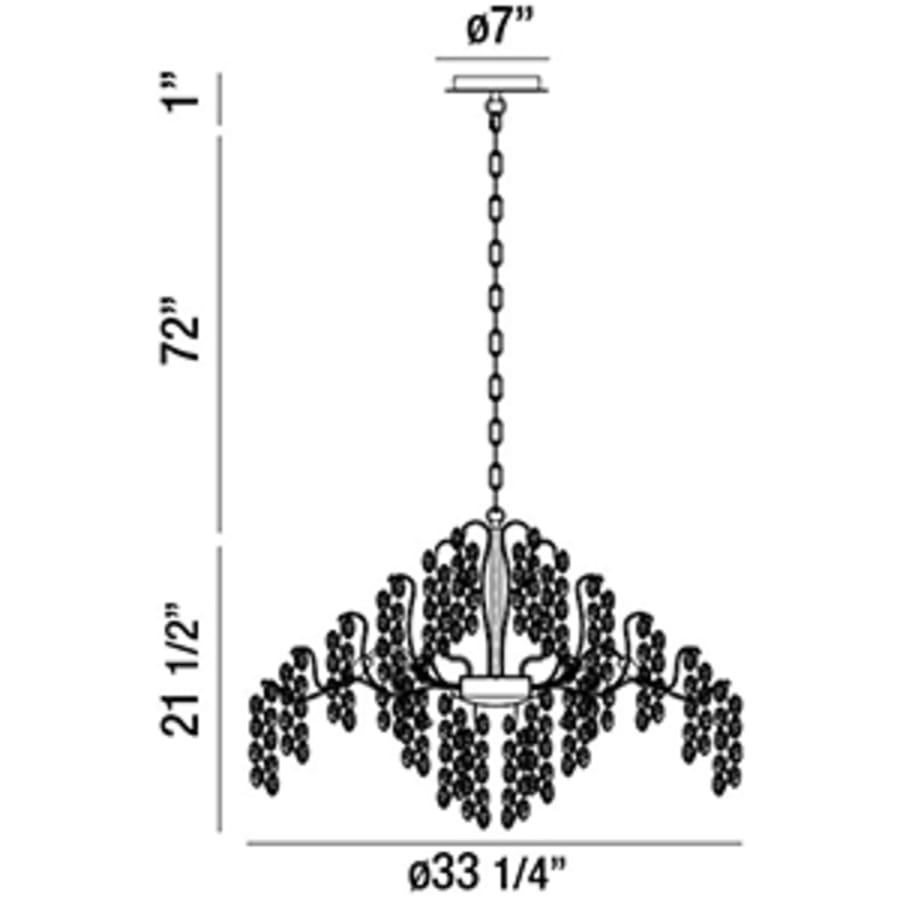 Eurofase Lighting Campobasso 11 Light 33" Wide Abstract Chandelier