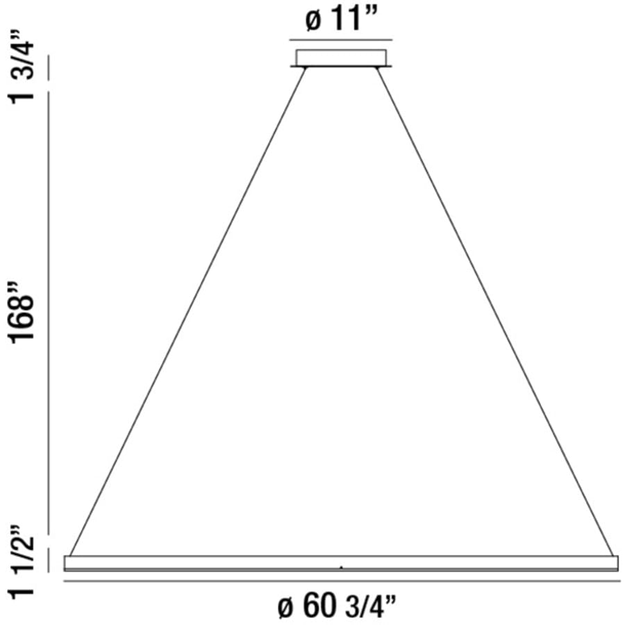 Eurofase Lighting Spunto 61" Wide LED Ring Chandelier - 1 Tier
