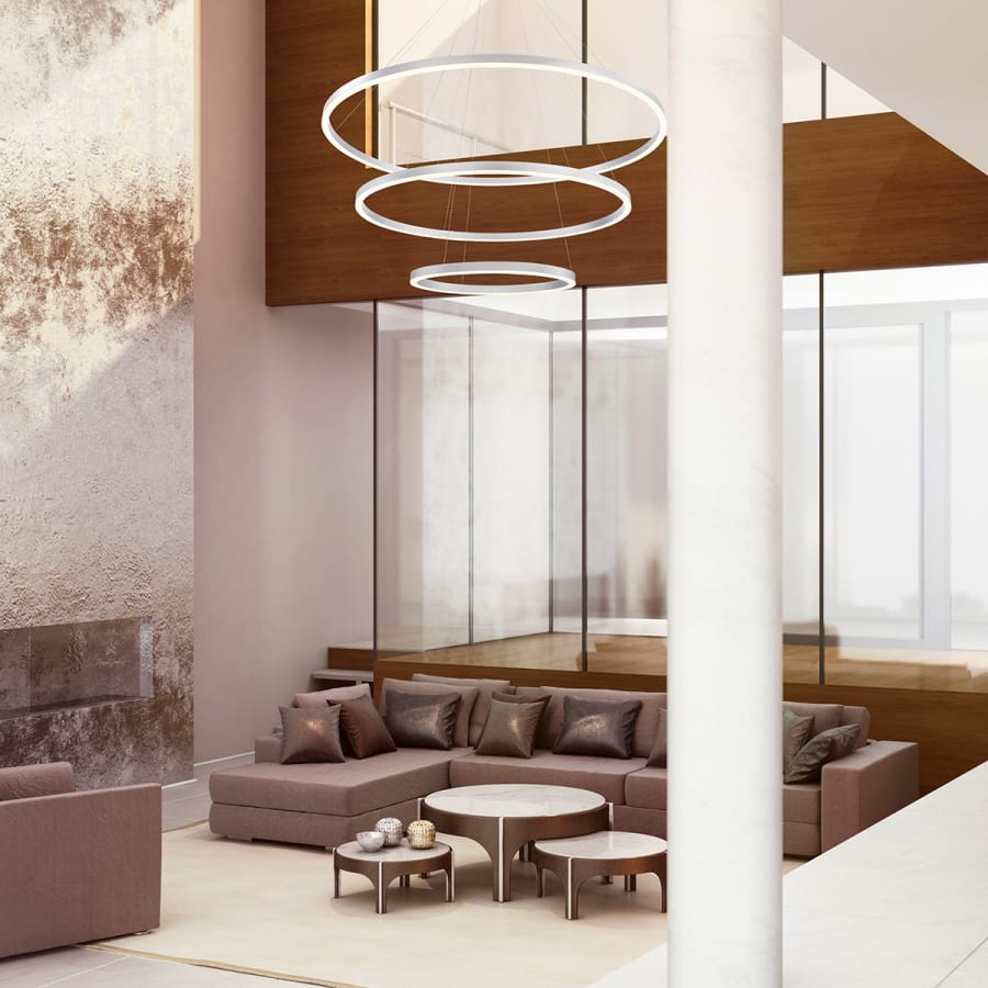 Eurofase Lighting Spunto Three-Tier 61" Wide 3000K LED Ring Chandelier