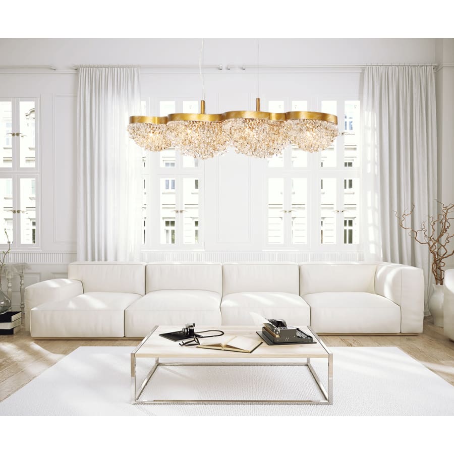 Eurofase Lighting Mondo 15 Light 59" Wide Crystal Linear Chandelier