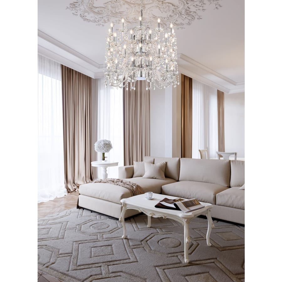 Eurofase Lighting Ferrero 48 Light 42" Wide Crystal Chandelier