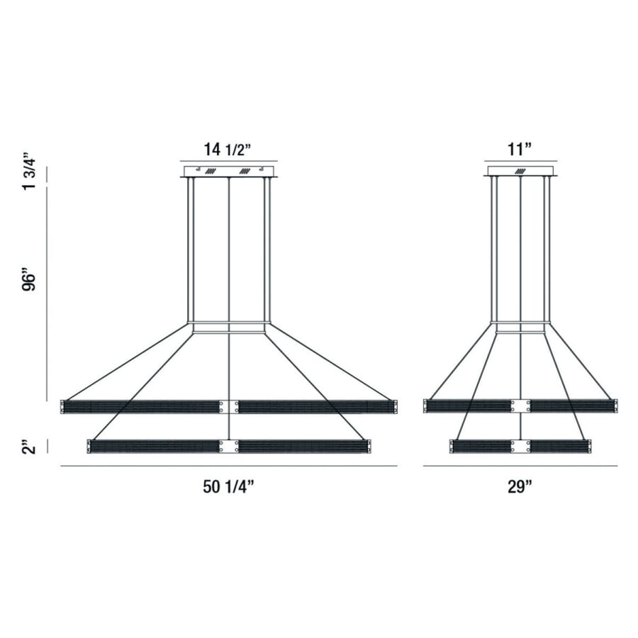 Eurofase Lighting Admiral 4 Light 50" Wide LED Chandelier