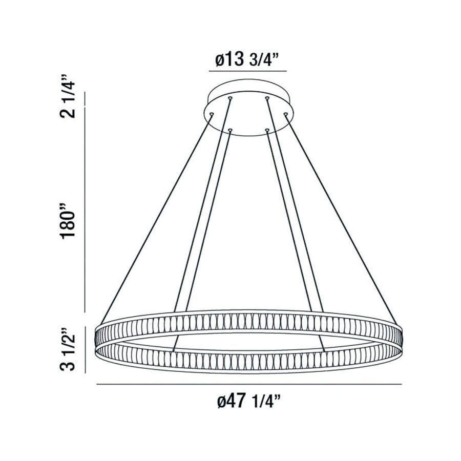 Eurofase Lighting Forster 47" Wide LED Ring Chandelier