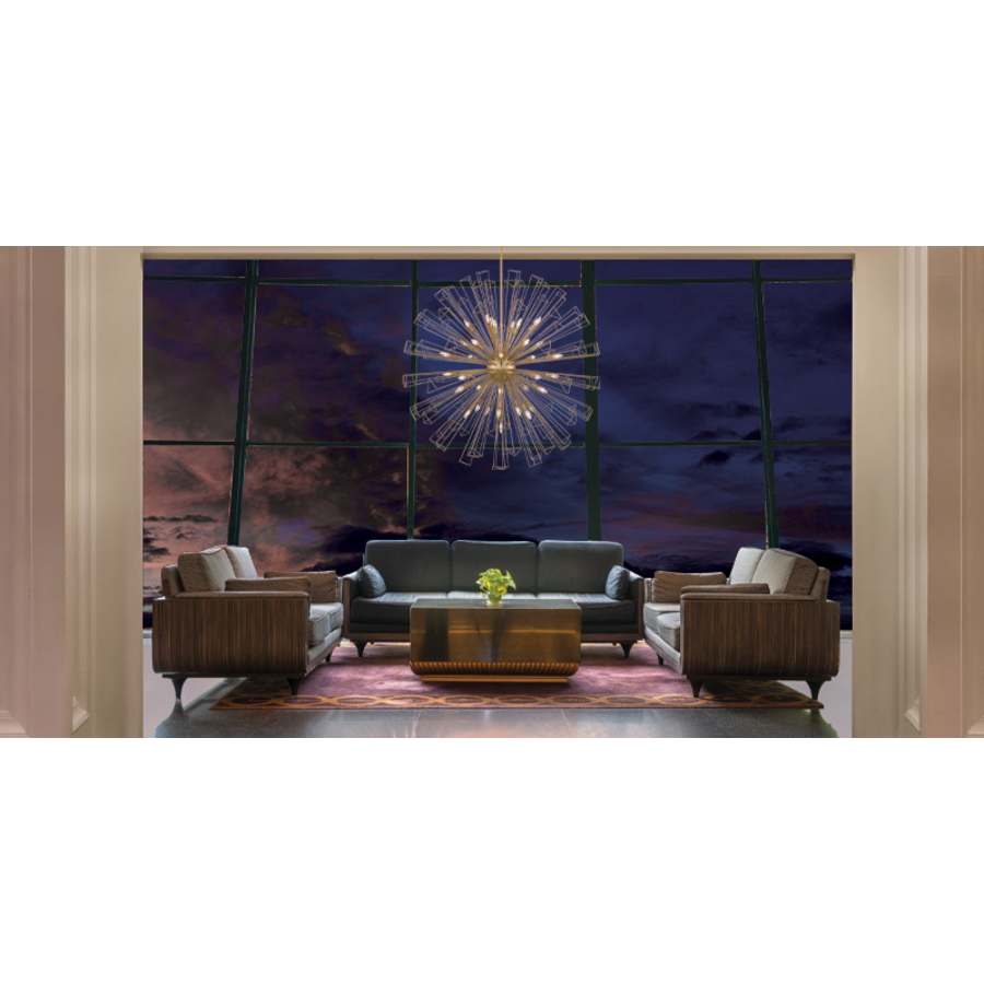 Eurofase Lighting Dendelio 35 Light 54" Wide Sputnik Chandelier