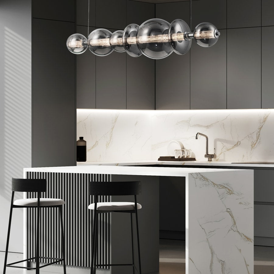 Eurofase Lighting Atomo 56" Wide 3000K LED Abstract Linear Chandelier