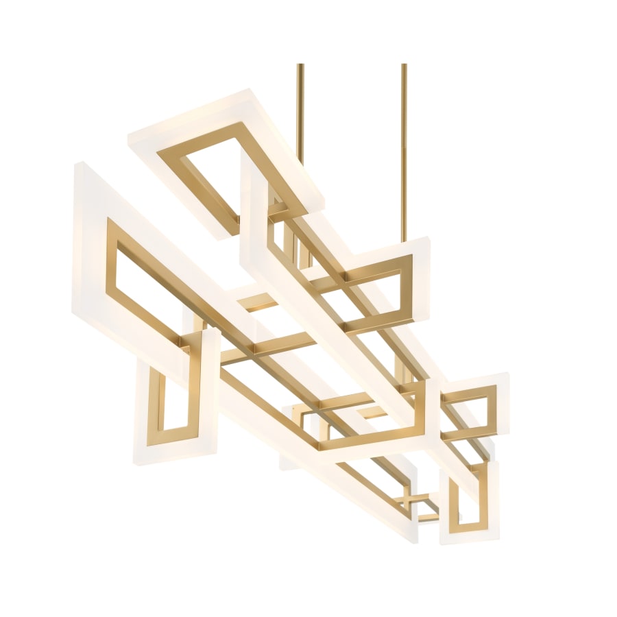 Eurofase Lighting Inizio 55" Wide 3000K LED Geometric Linear Chandelier