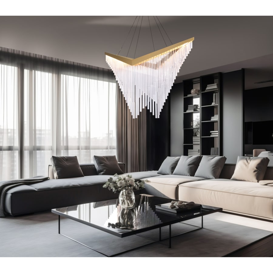 Eurofase Lighting Vivien 60" Wide LED Abstract Linear Chandelier