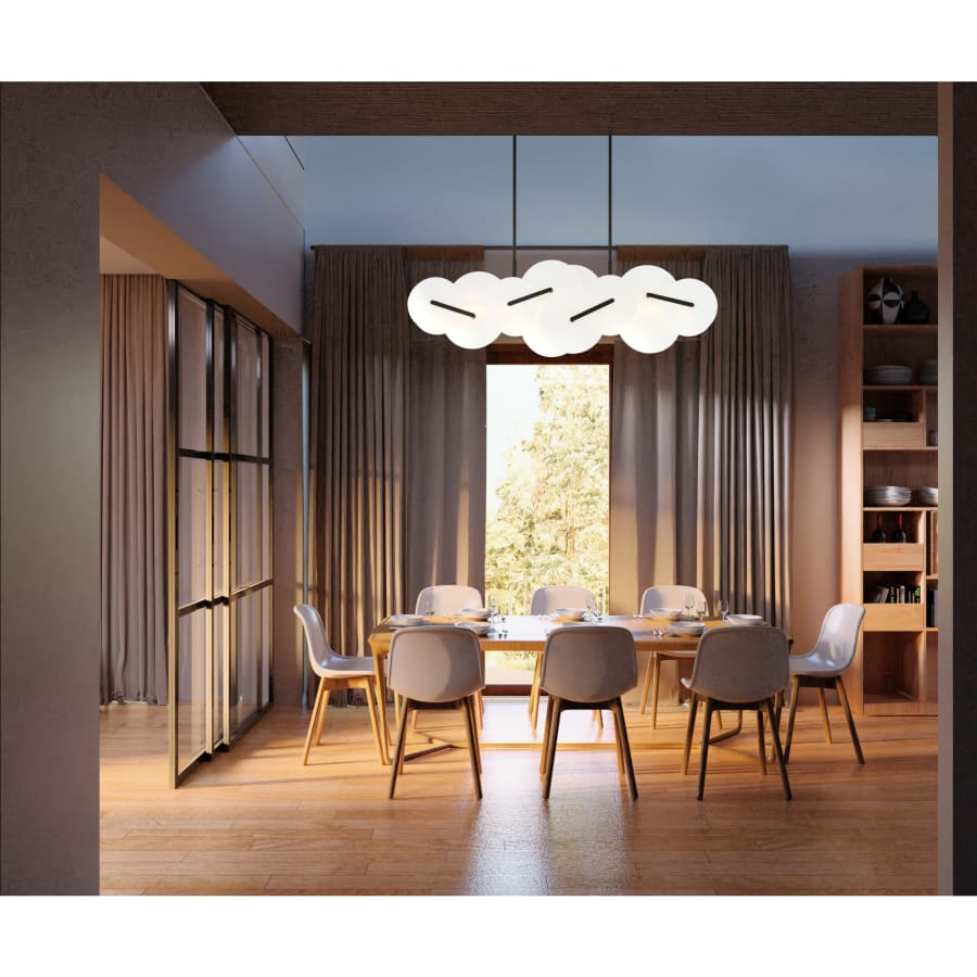 Eurofase Lighting Nuvola 56" Wide LED Abstract Linear Chandelier