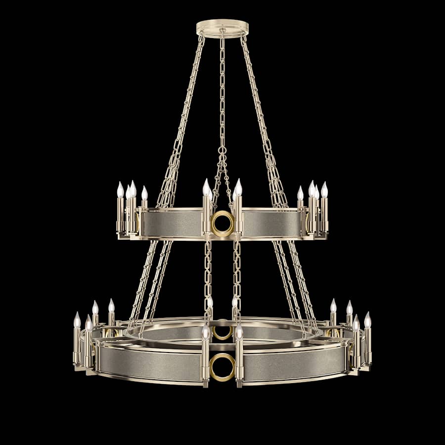 Fine Art Handcrafted Lighting Mirage 24 Light 50" Wide Taper Candle Style Chandelier