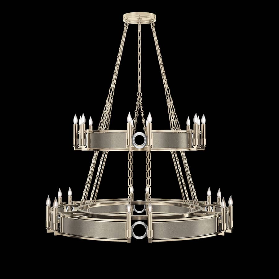 Fine Art Handcrafted Lighting Mirage 24 Light 50" Wide Taper Candle Style Chandelier