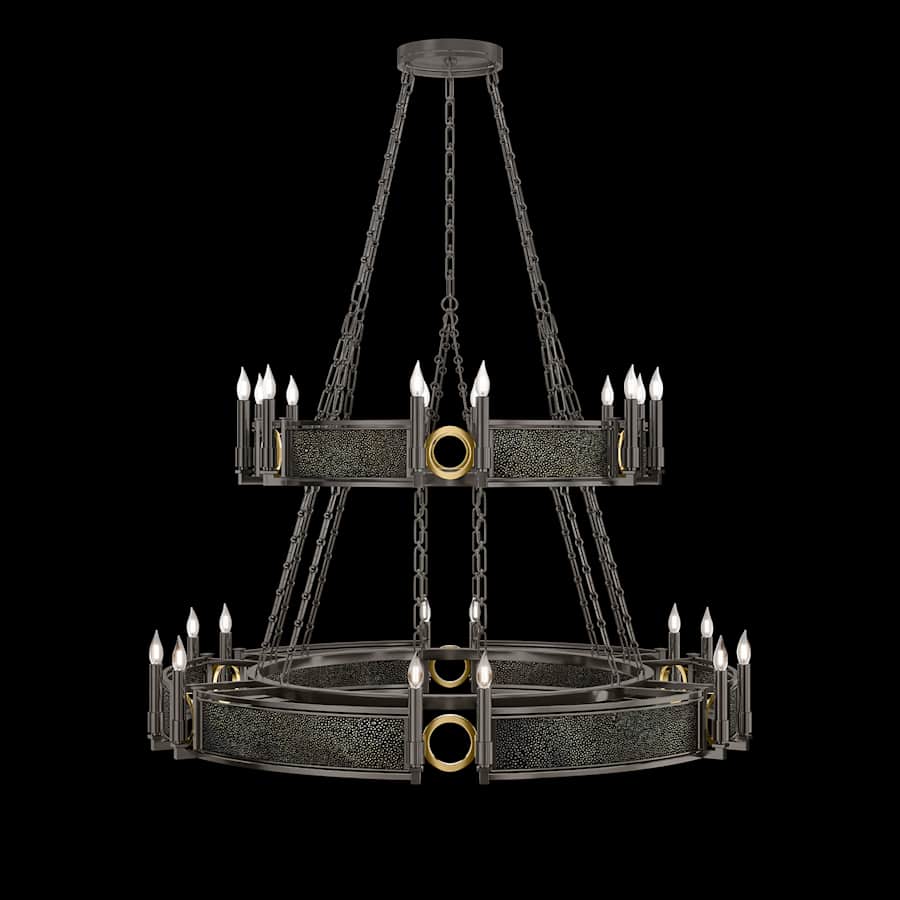 Fine Art Handcrafted Lighting Mirage 24 Light 50" Wide Taper Candle Style Chandelier