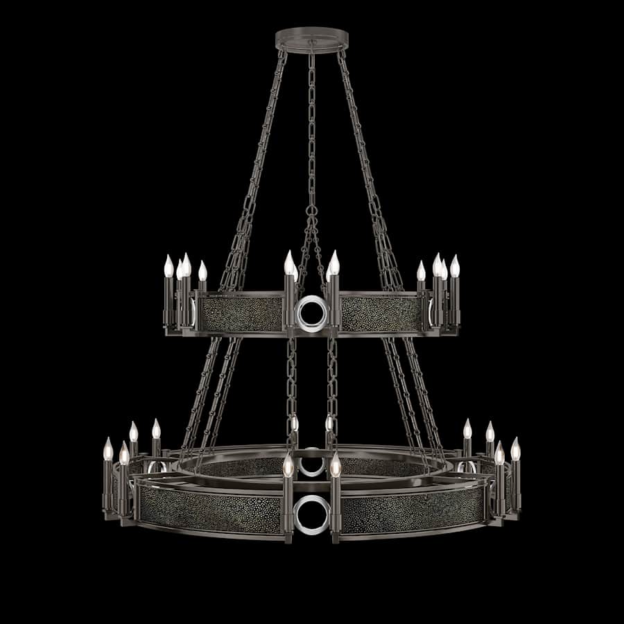 Fine Art Handcrafted Lighting Mirage 24 Light 50" Wide Taper Candle Style Chandelier