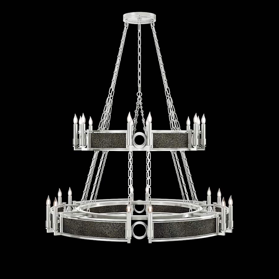 Fine Art Handcrafted Lighting Mirage 24 Light 50" Wide Taper Candle Style Chandelier