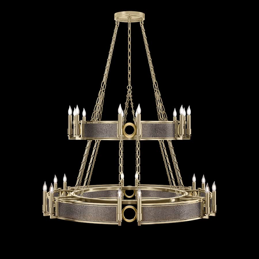 Fine Art Handcrafted Lighting Mirage 24 Light 50" Wide Taper Candle Style Chandelier