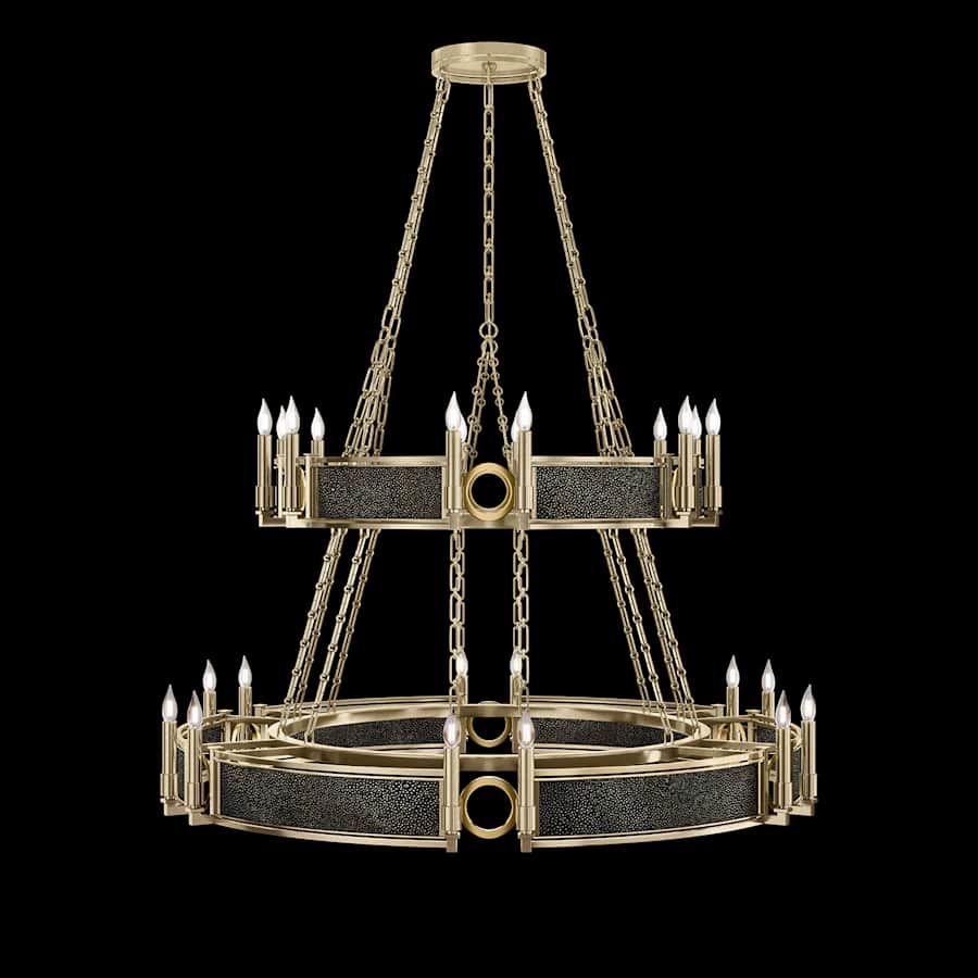 Fine Art Handcrafted Lighting Mirage 24 Light 50" Wide Taper Candle Style Chandelier