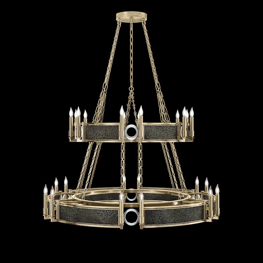 Fine Art Handcrafted Lighting Mirage 24 Light 50" Wide Taper Candle Style Chandelier