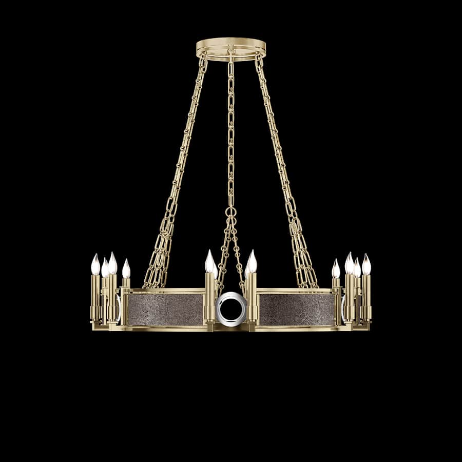 Fine Art Handcrafted Lighting Mirage 12 Light 36" Wide Taper Candle Style Chandelier