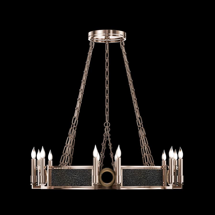 Fine Art Handcrafted Lighting Mirage 12 Light 36" Wide Taper Candle Style Chandelier