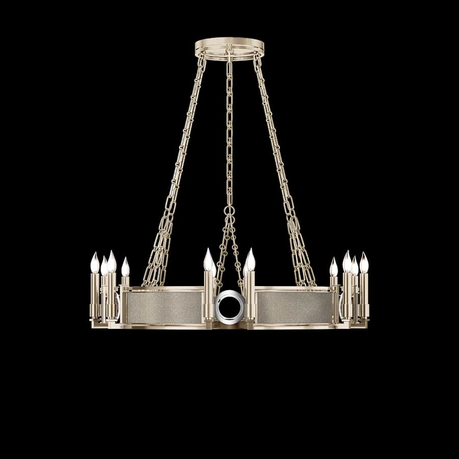 Fine Art Handcrafted Lighting Mirage 12 Light 36" Wide Taper Candle Style Chandelier