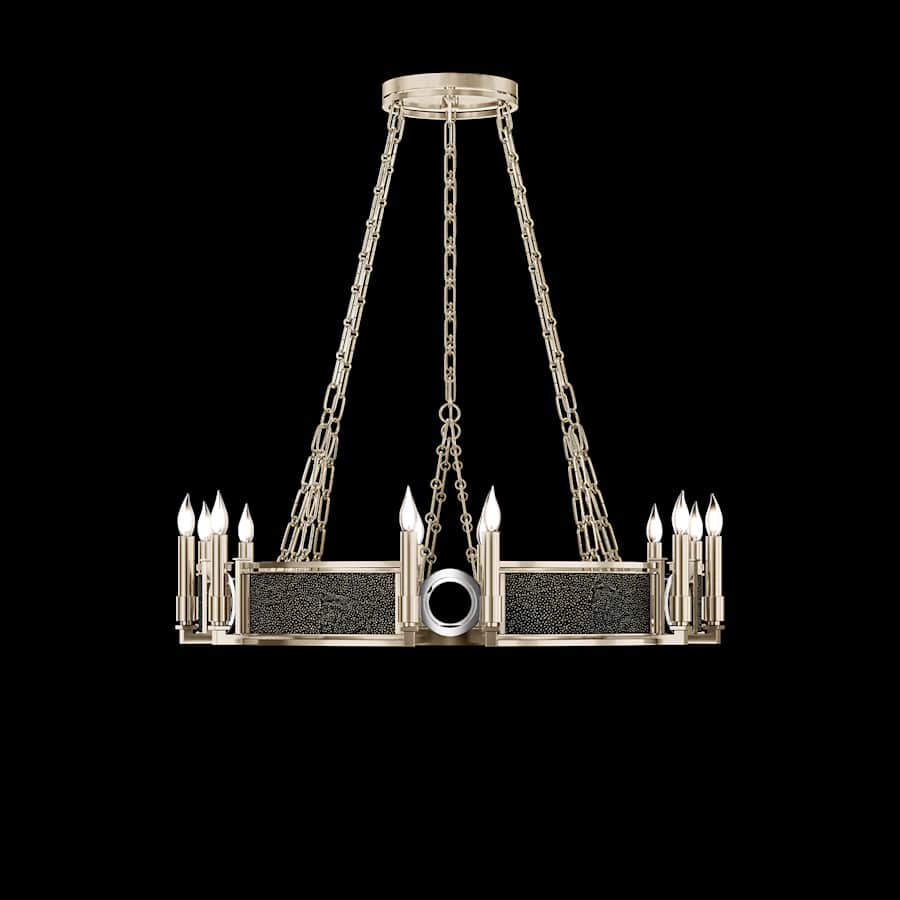 Fine Art Handcrafted Lighting Mirage 12 Light 36" Wide Taper Candle Style Chandelier