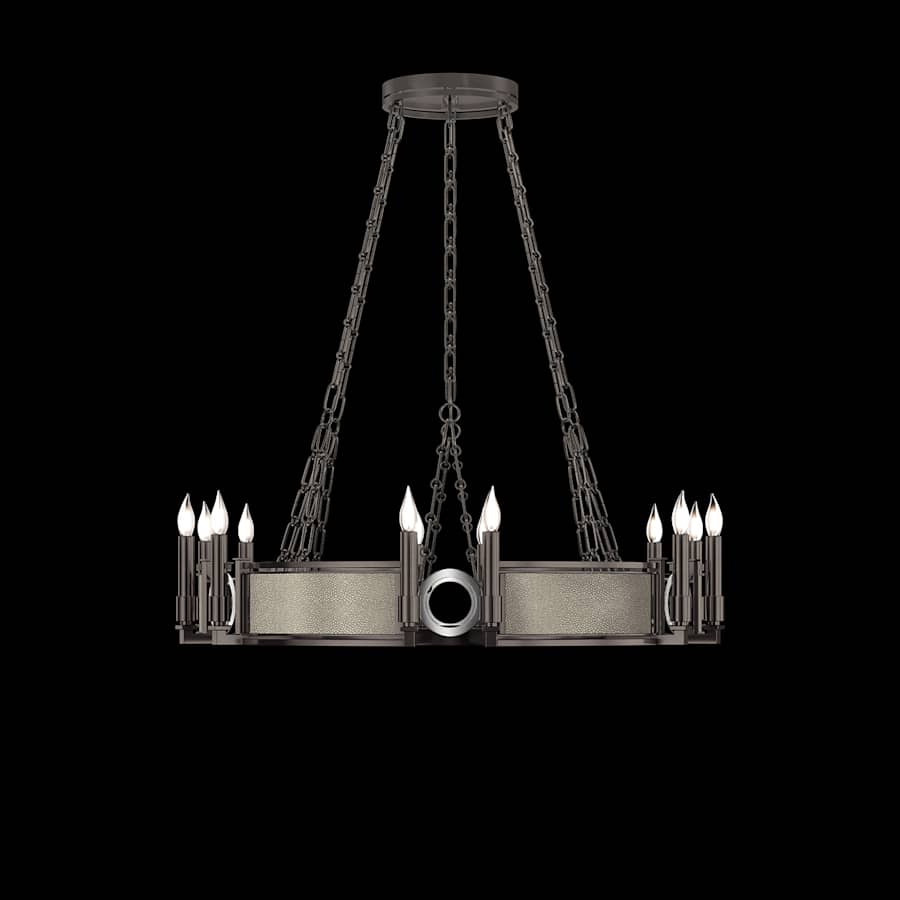 Fine Art Handcrafted Lighting Mirage 12 Light 36" Wide Taper Candle Style Chandelier