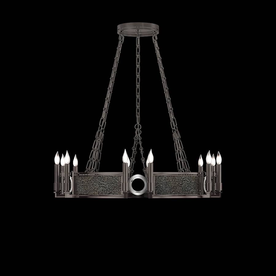 Fine Art Handcrafted Lighting Mirage 12 Light 36" Wide Taper Candle Style Chandelier