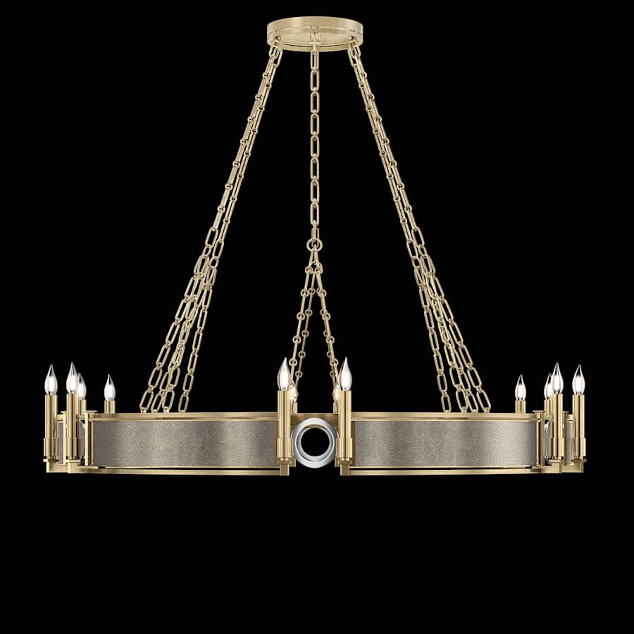 Fine Art Handcrafted Lighting Mirage 12 Light 50" Wide Taper Candle Style Chandelier