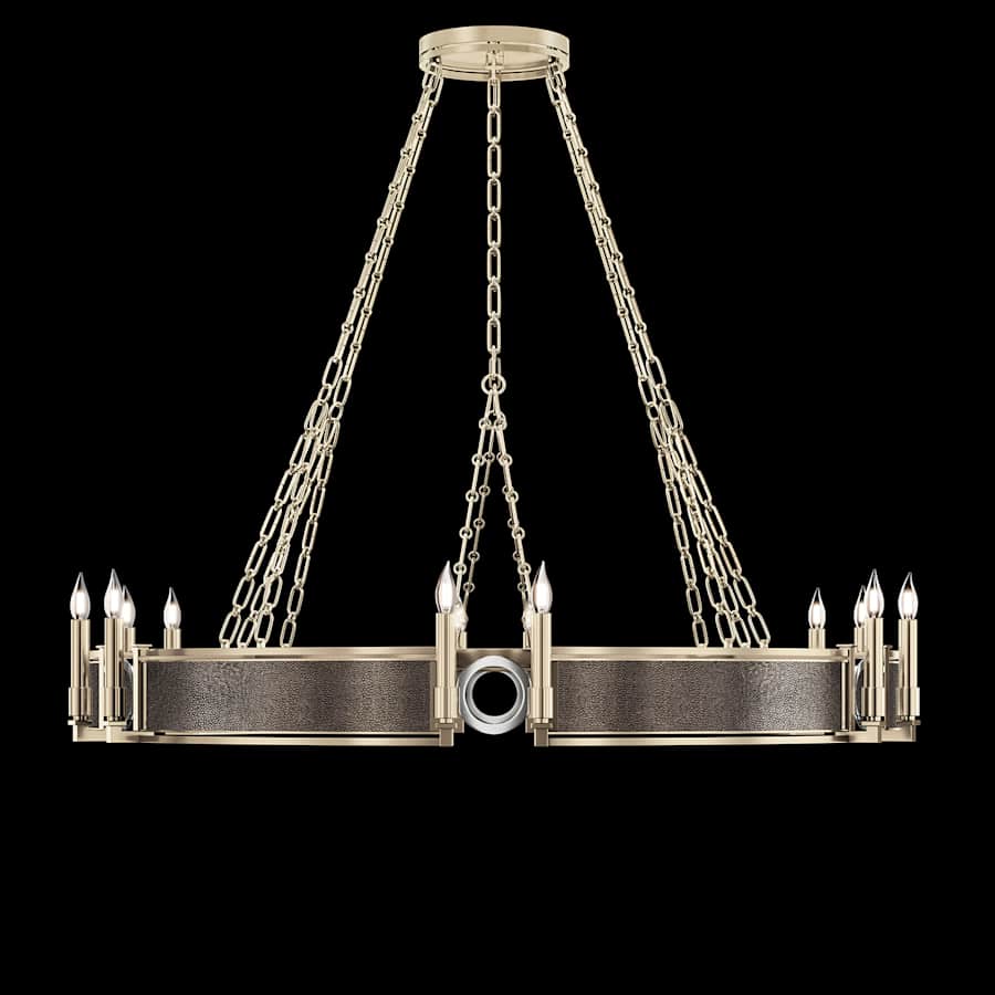 Fine Art Handcrafted Lighting Mirage 12 Light 50" Wide Taper Candle Style Chandelier