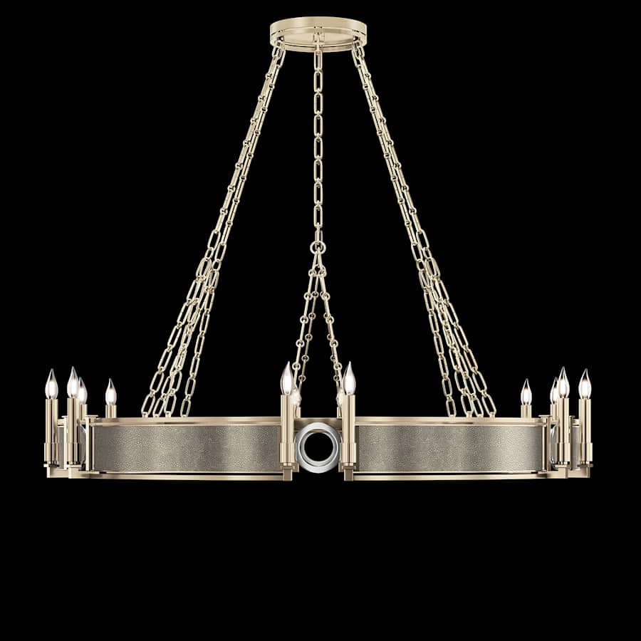 Fine Art Handcrafted Lighting Mirage 12 Light 50" Wide Taper Candle Style Chandelier
