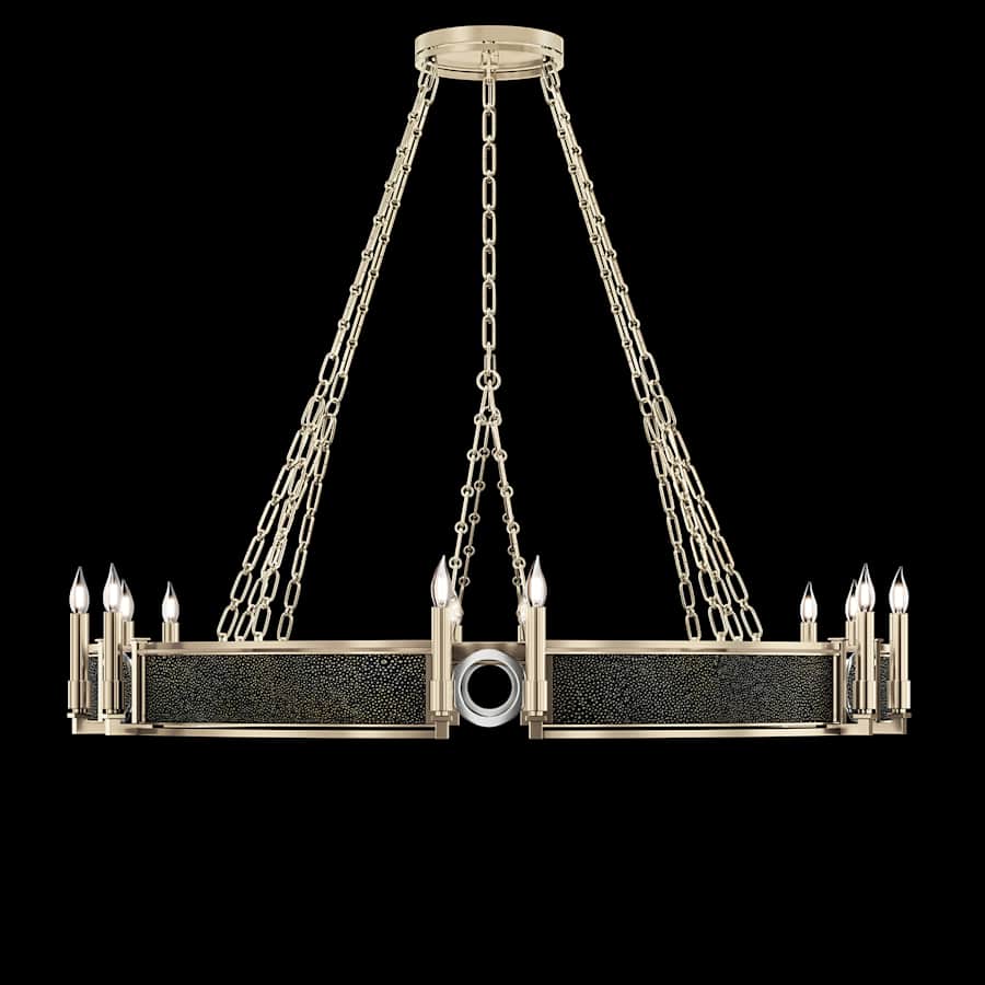 Fine Art Handcrafted Lighting Mirage 12 Light 50" Wide Taper Candle Style Chandelier