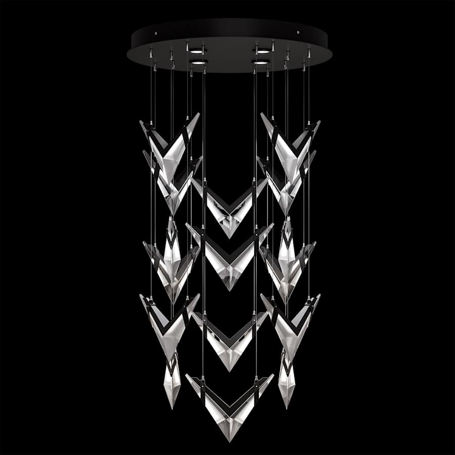 Fine Art Handcrafted Lighting Blade 4 Light 32" Wide Multi Light Pendant