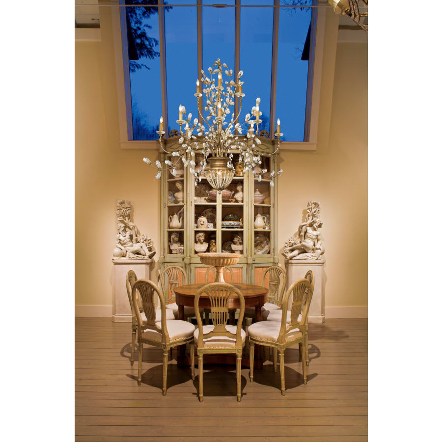 Fine Art Handcrafted Lighting A Midsummer Night's Dream Twelve-Light Two-Tier Chandelier with Crystal Accents and Candelabra Lights