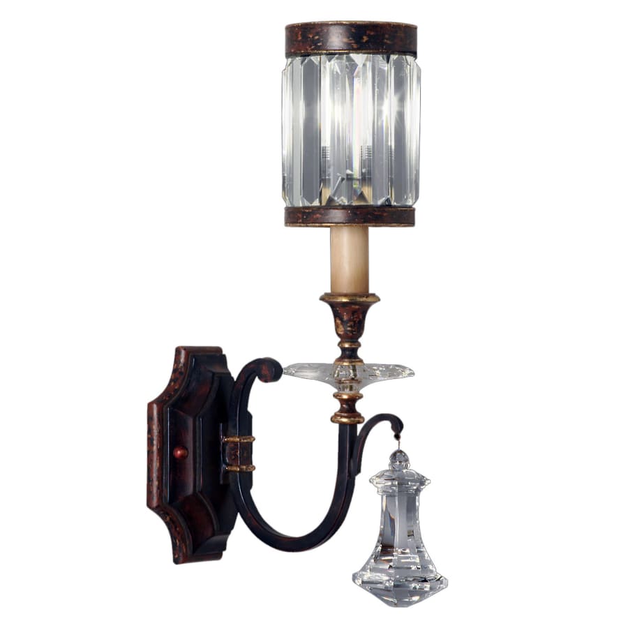 Fine Art Handcrafted Lighting Eaton Place Single-Light Wall Sconce with Channel-Set Crystal Diffuser and Crystal Accents