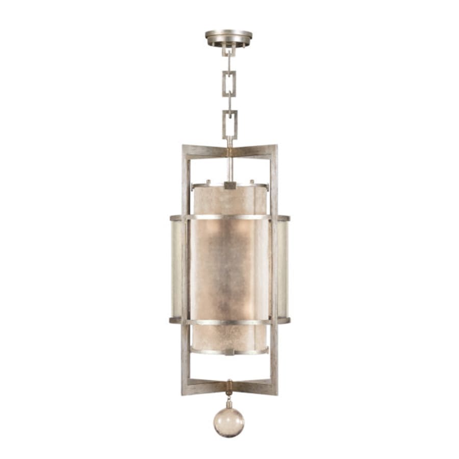 Fine Art Handcrafted Lighting Singapore Moderne Silver 18" Diameter Six-Light Foyer Pendant with Mica and Glass Diffuser Panels