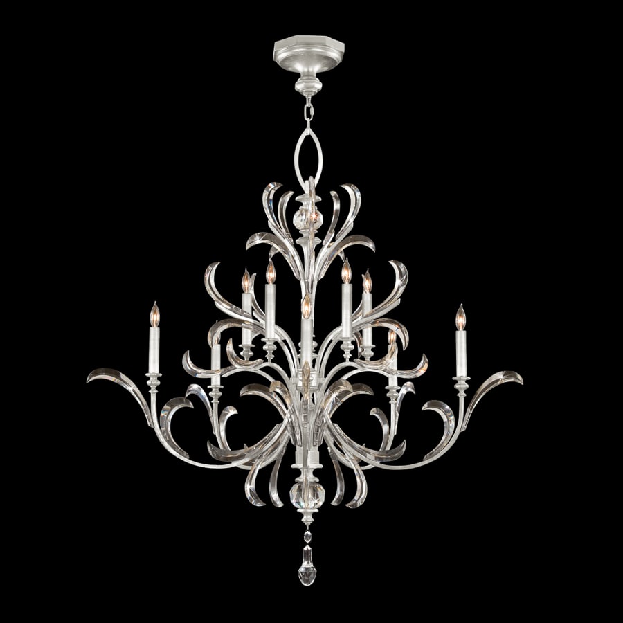Fine Art Handcrafted Lighting Beveled Arcs 10 Light 56" Wide Crystal Chandelier