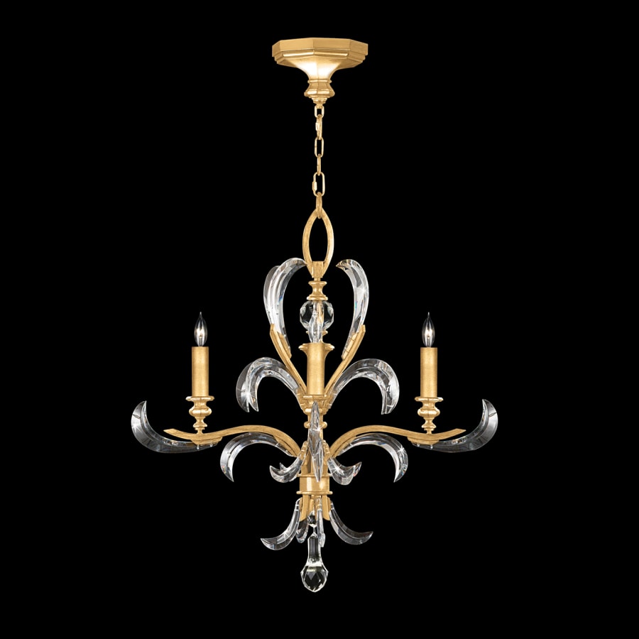Fine Art Handcrafted Lighting Beveled Arcs 4 Light 28" Wide Crystal Chandelier
