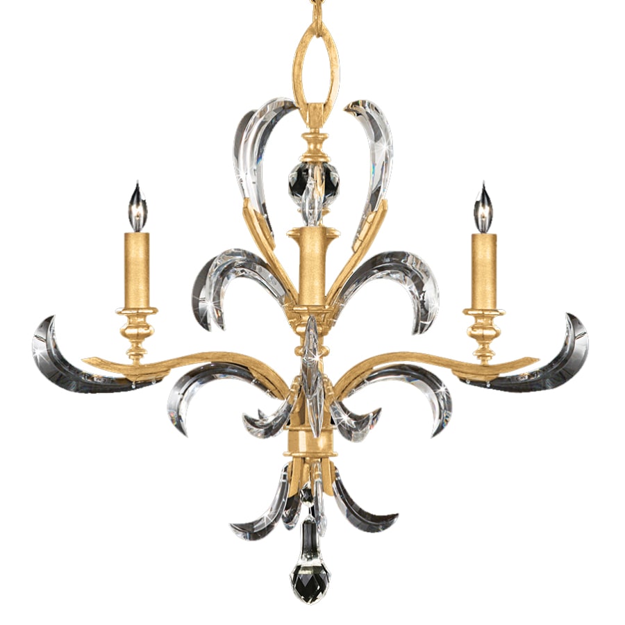 Fine Art Handcrafted Lighting Beveled Arcs 4 Light 28" Wide Crystal Chandelier