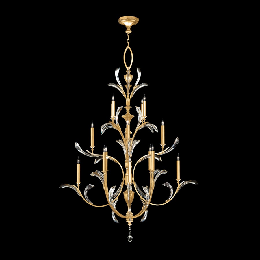 Fine Art Handcrafted Lighting Beveled Arcs 16 Light 56" Wide Crystal Chandelier