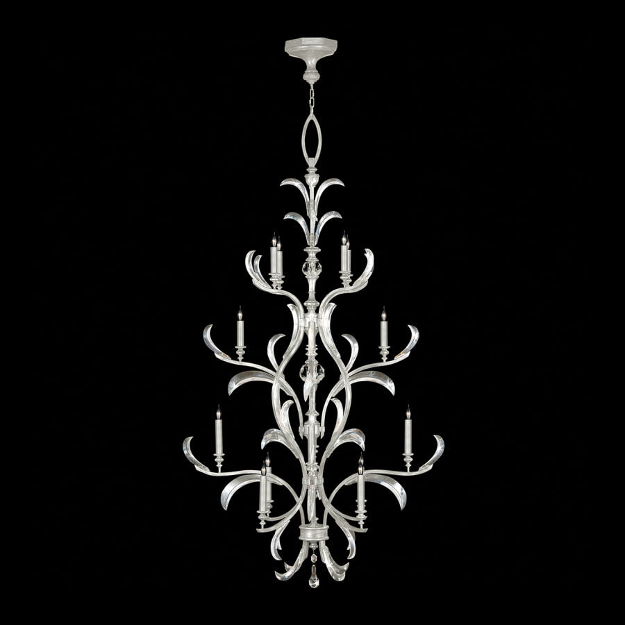 Fine Art Handcrafted Lighting Beveled Arcs 16 Light 48" Wide Crystal Chandelier