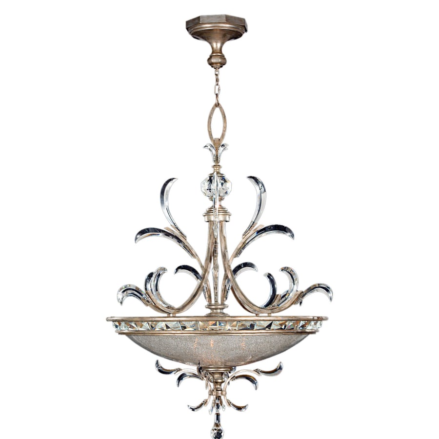 Fine Art Handcrafted Lighting Beveled Arcs 44" Diameter Three-Light Beveled Crystal Bowl Pendant