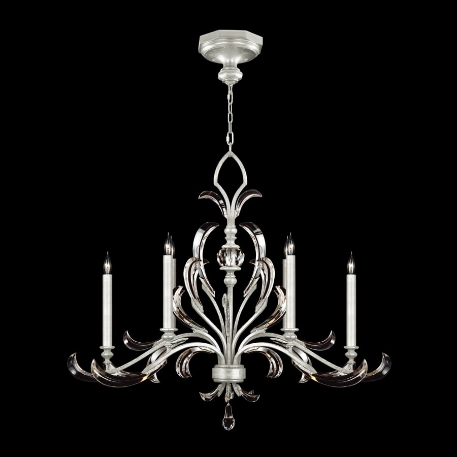 Fine Art Handcrafted Lighting Beveled Arcs 6 Light 44" Wide Crystal Chandelier