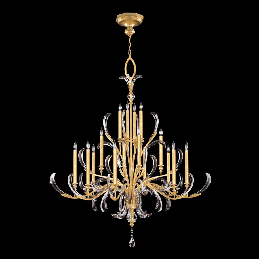 Fine Art Handcrafted Lighting Beveled Arcs 16 Light 58" Wide Crystal Chandelier