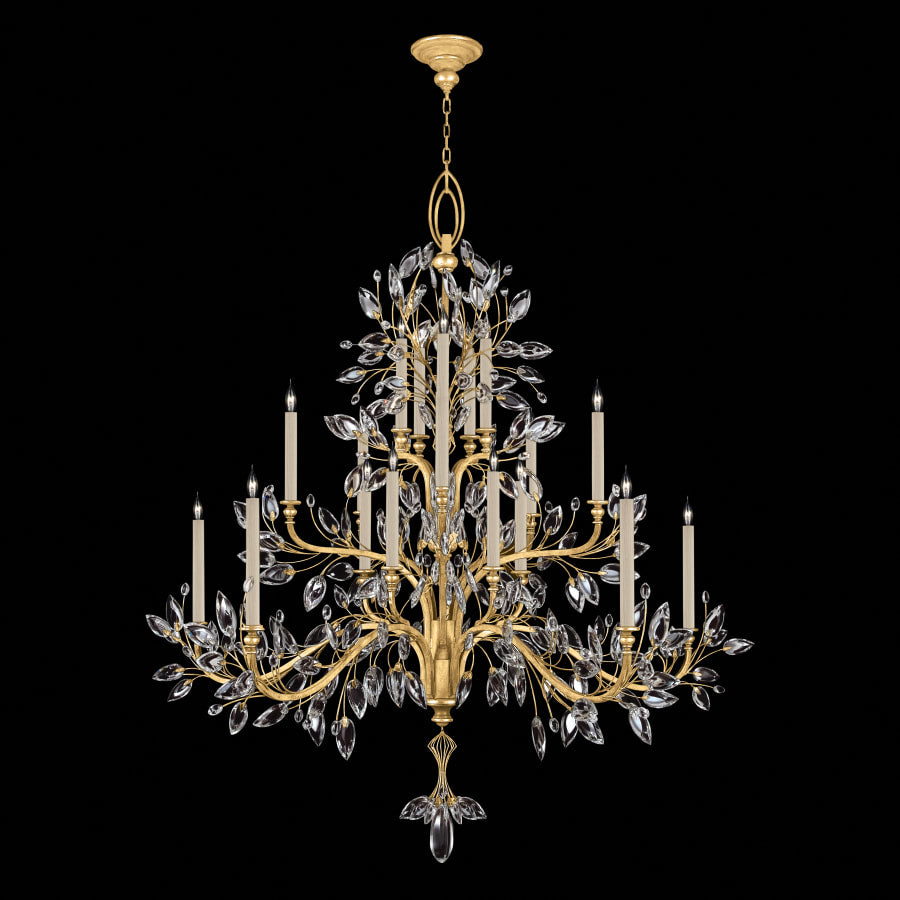 Fine Art Handcrafted Lighting Crystal Laurel 20 Light 75" Wide Crystal Chandelier