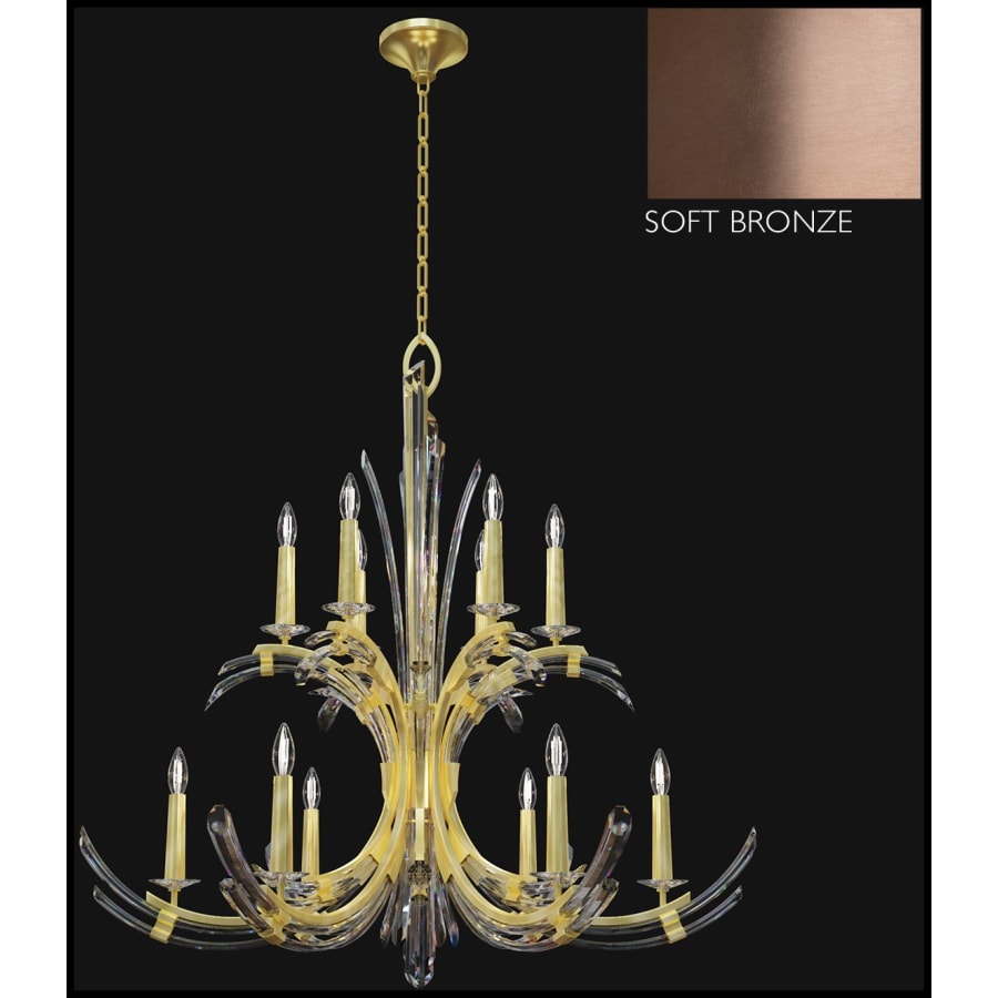 Fine Art Handcrafted Lighting Trevi 12 Light 42" Wide Crystal Abstract Chandelier