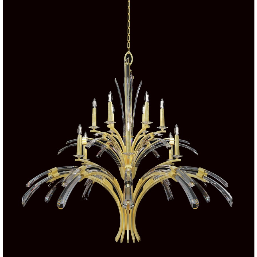 Fine Art Handcrafted Lighting Trevi 12 Light 56" Wide Crystal Abstract Chandelier